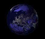 Eurasia at night